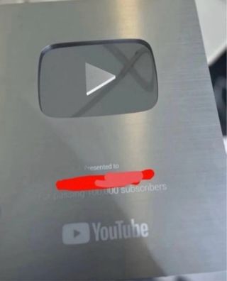 Placa YouTube 100k Suscriptores