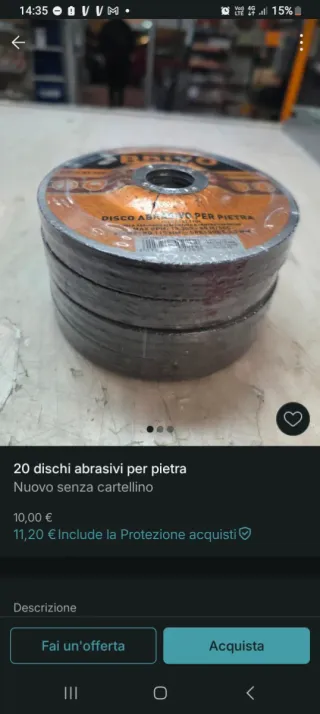 20 dischi abrasivi per pietra