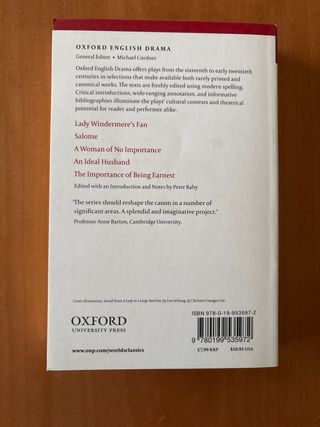 The Importance of Being Earnest and Other Plays...