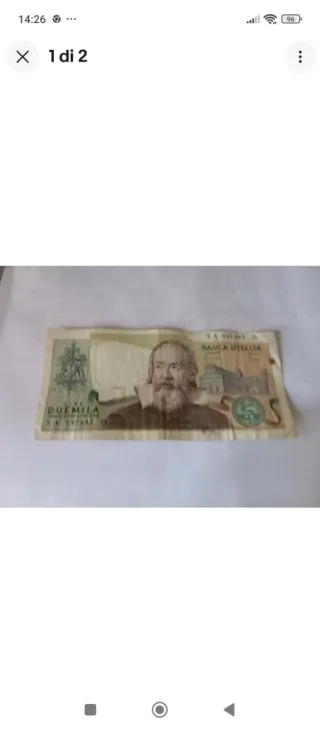 Banconota 2000 Lire Galileo serie sostitutiva x