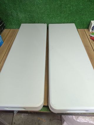 2 Bancos Plegables Resina New Koln 180x74x74 cm