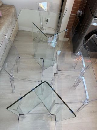 Mesa de cristal templado 180x90