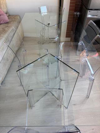 Mesa de cristal templado 180x90