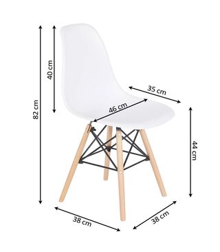Mesa Comedor + 4 Sillas Nórdicas