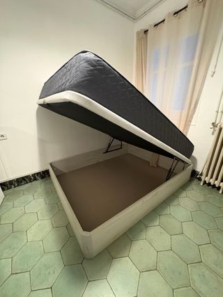 Cama 150cm con somier canapé