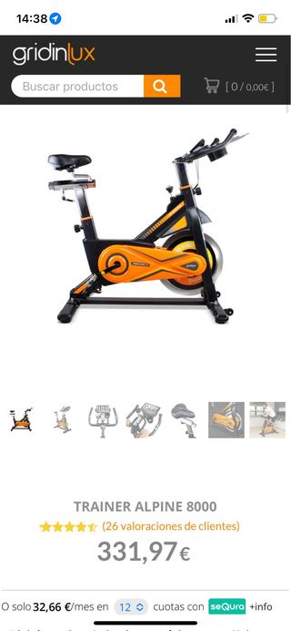 Bicicleta Estática Grilindux Alpine 8000