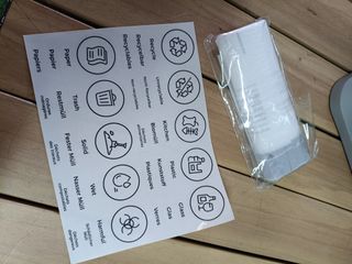 SONGMICS LTB24WT  Cubo de Basura de Cocina de 3 x 8 L Blanco