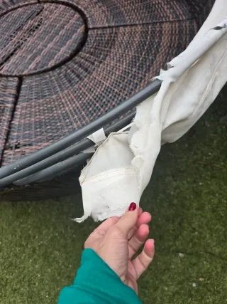 Sofá redondo de jardín ratán