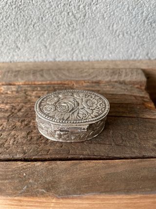 Portapillole ovale argento 800 primi '900