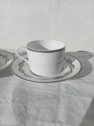 Hermès Chaine d'Ancre 2 Tazze da caffè con 2 Piatt