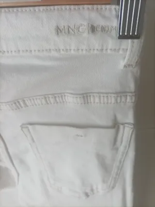 Pantalón vaquero Mango niña 9-10 años blanco