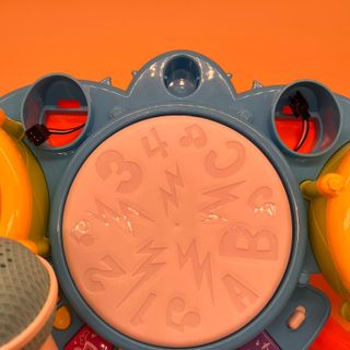 deAO Tambor Infantil con Micrófono Real & Luces, B