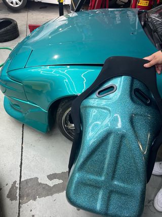 Asiento Baquet Hworks Negro y Azul.