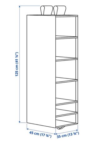 Cabide suspenso de arrumação