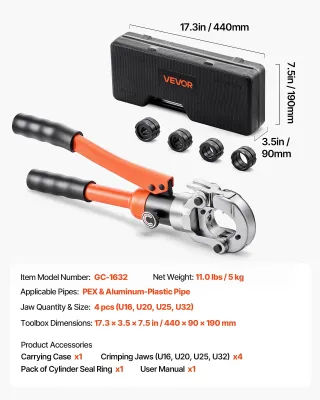 Pinza Crimpatura Idraulica per Tubi in Alluminio