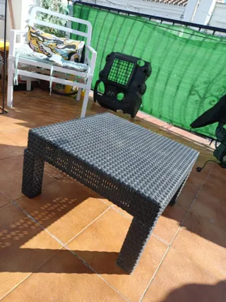 Mesa de exterior Ikea negra