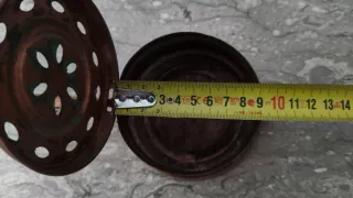 Piccolo scaldaletto in Rame con Manico in rame