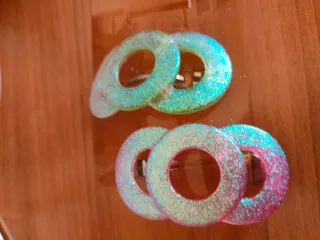 Set 2 fermagli glitter