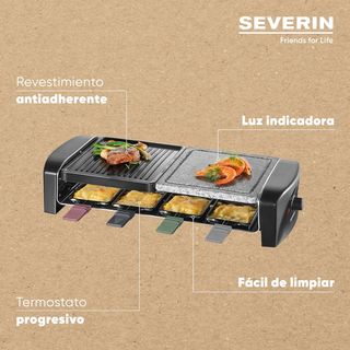 SEVERIN Raclette grill con piedra natural y planch