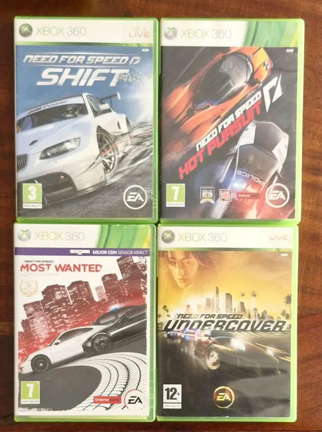 🇪🇦 Lote 4 juegos Need for Speed Xbox 360