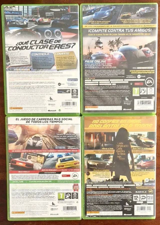 🇪🇦 Lote 4 juegos Need for Speed Xbox 360