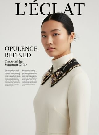 Gola Joia Couture com Cristais e Correntes Dourada