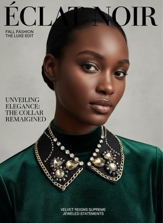 Gola Joia Couture com Cristais e Correntes Dourada