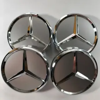 4 TAPAS BUJE CENTROS RUEDAS LLANTAS MERCEDES 75MM
