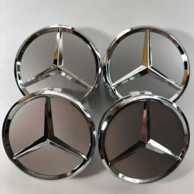 4 TAPAS BUJE CENTROS RUEDAS LLANTAS MERCEDES 75MM