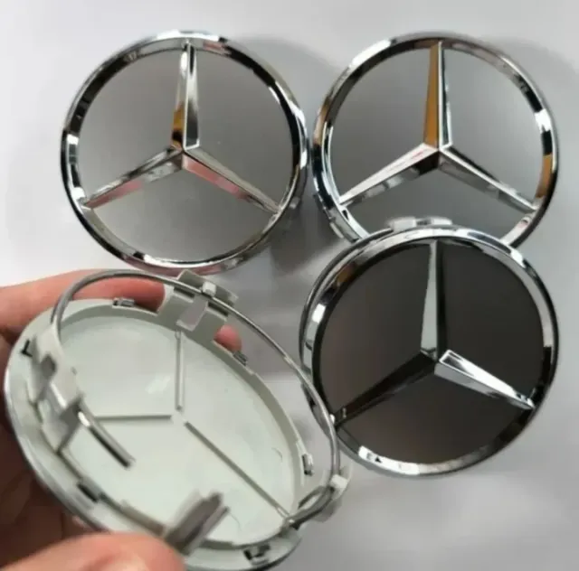 4 TAPAS BUJE CENTROS RUEDAS LLANTAS MERCEDES 75MM