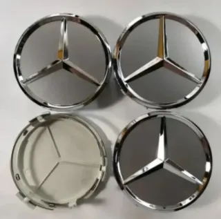 4 TAPAS BUJE CENTROS LLANTAS ORIGINALES MERCEDES