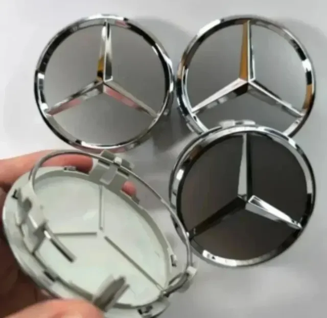 4 TAPAS BUJE CENTROS LLANTAS ORIGINALES MERCEDES