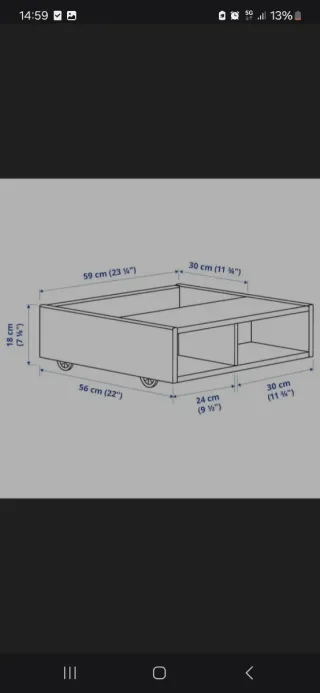 Cassetto letto IKEA Fredvang bianco