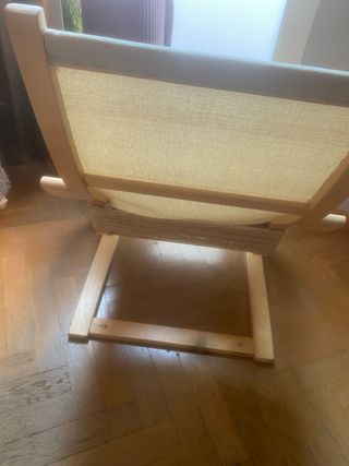 Silla de tela y madera