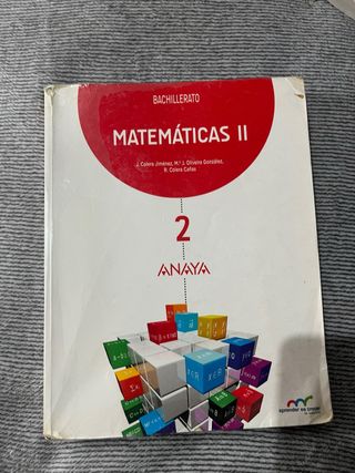 Matemáticas II, 2 bachillerato, Anaya