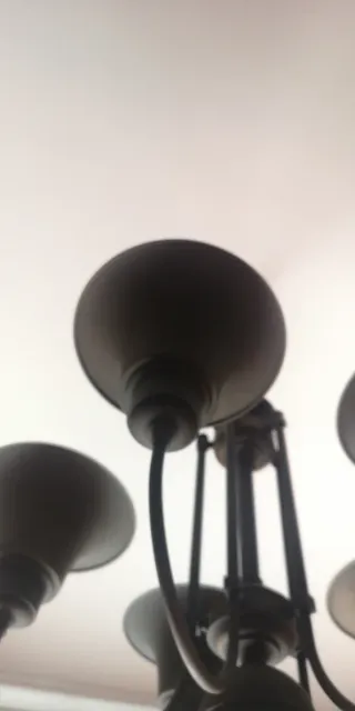 Lámpara de techo 5 brazos bronce