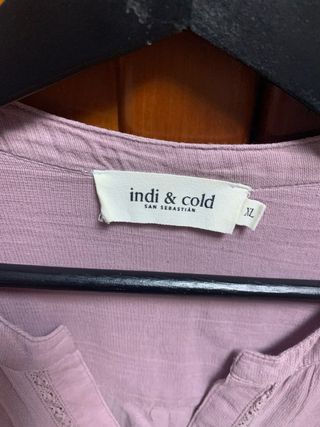 Blusa Indi & Cold manga 3/4 talla XL