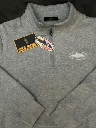 Jersey Corteiz Gris Media Cremallera