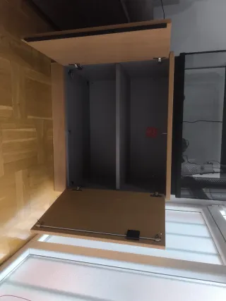 Mueble Acuario Madera y Cristal