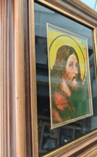 Cuadro s.XX Jesús Plata 800 Madera Maciza