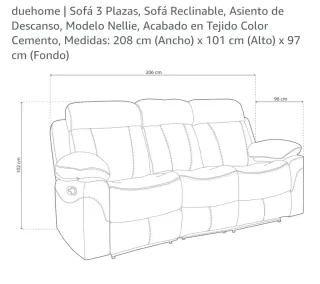 OPORTUNIDAD!!! Sofá de 3 plazas en piel marrón.