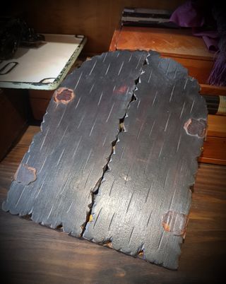 Antiguo cuadro tríptico grande  Santa Teresa