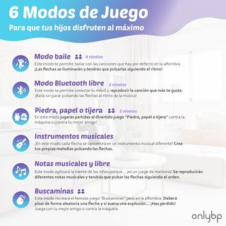 OnlyBP® Alfombra de Baile para Niñas y Niños Bluet