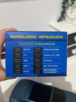 Altavoz Bluetooth Coche Stereo Inalámbrico Azul