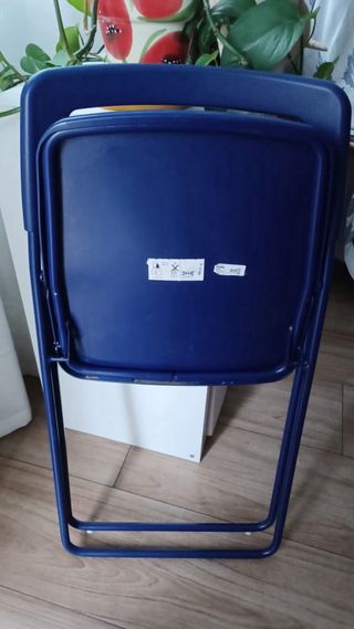 Sillas plegables(4) Ikea Nisse azul