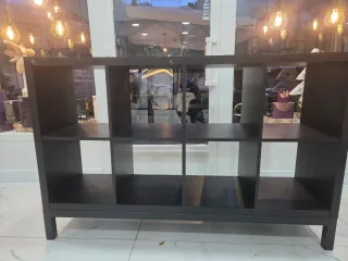 Estantería Metálica y Cristal Negra