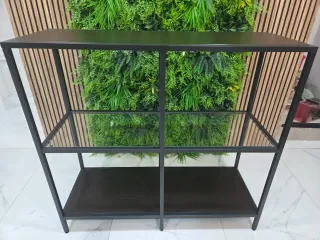 Estantería Metálica y Cristal Negra