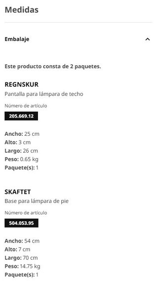 Lámpara de pie arco IKEA azul - REGNSKUR & SKAFTET