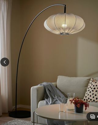 Lámpara de pie arco IKEA azul - REGNSKUR & SKAFTET