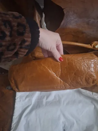 Borsa Balenciaga a spalla in pelle marrone